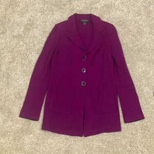 ST. JOHN 💜 Purple & Black Tweed Blazer